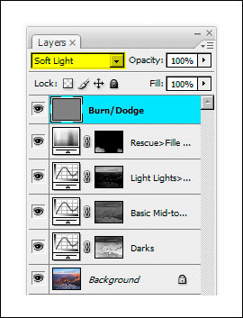 burn/dodge layer