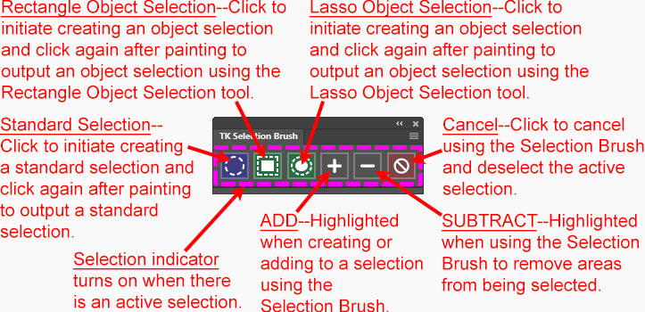 TK Selection Brush plugin with descriptions