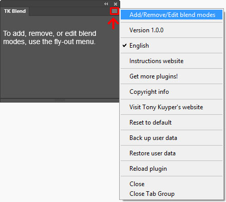 Edit blend modes