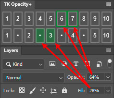 Opacity and Fill buttons