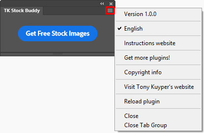 TK Stock Buddy preferences menu