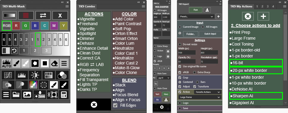 TK9 submenus